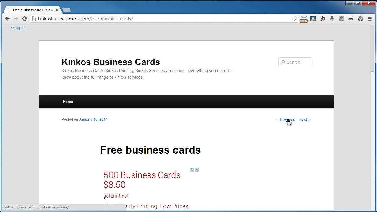 Kinkos Business Cards For Kinkos Business Card Template