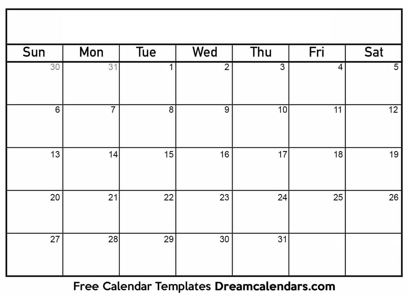 Ko Fi – Blank Printable Calendar Templates – Ko Fi With Regard To Blank Calender Template