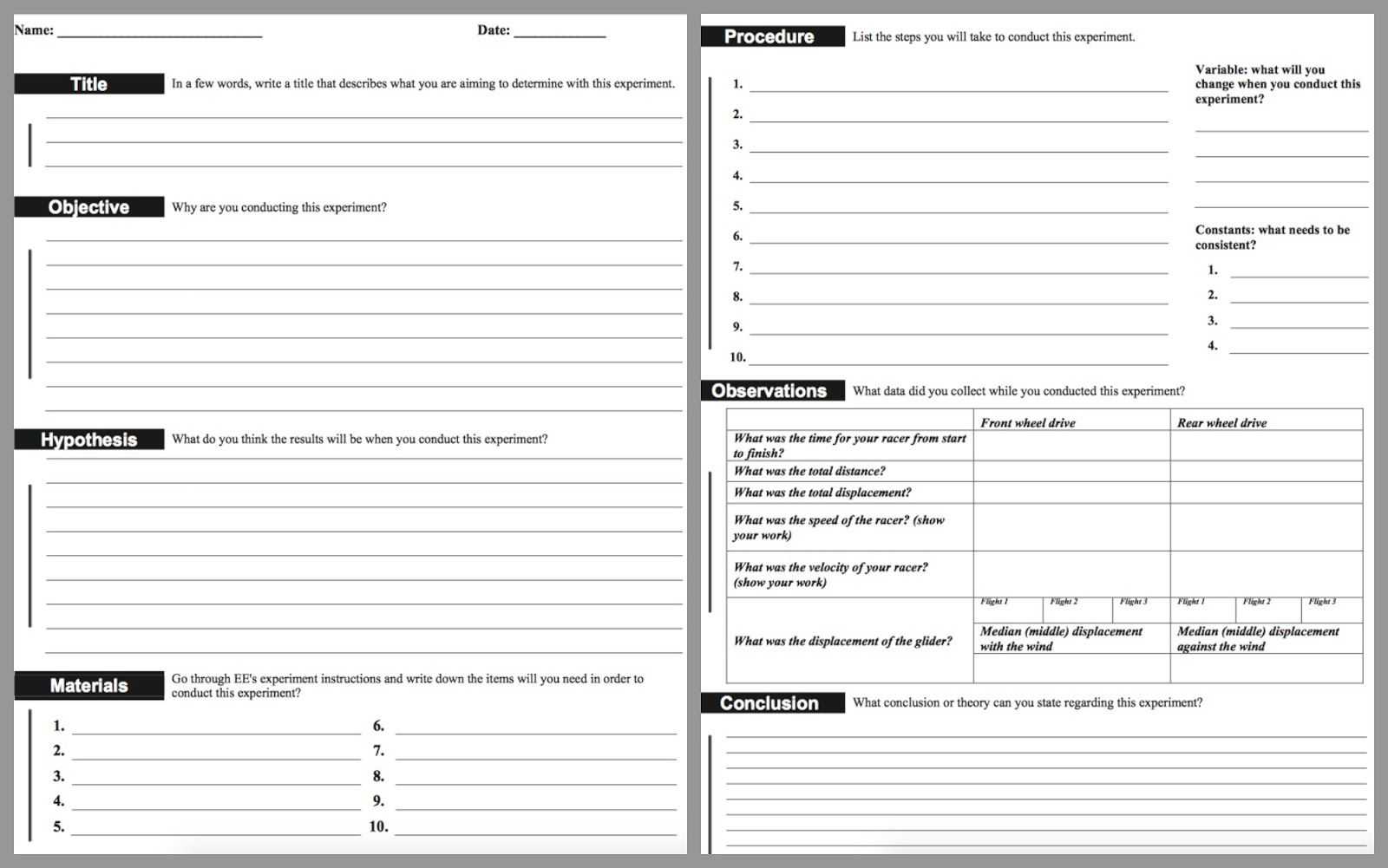 Lab Report Template Middle School - Google Search. For With Lab Report Template Middle School