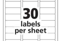 Label Templates 30 Per Sheet - Hizir.kaptanband.co With regarding Label Template 21 Per Sheet Word