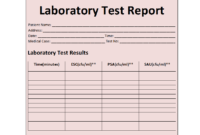 Laboratory Test Report Template throughout Test Result Report Template