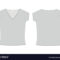 Ladies Vneck Tshirt Template Intended For Blank V Neck T Shirt Template