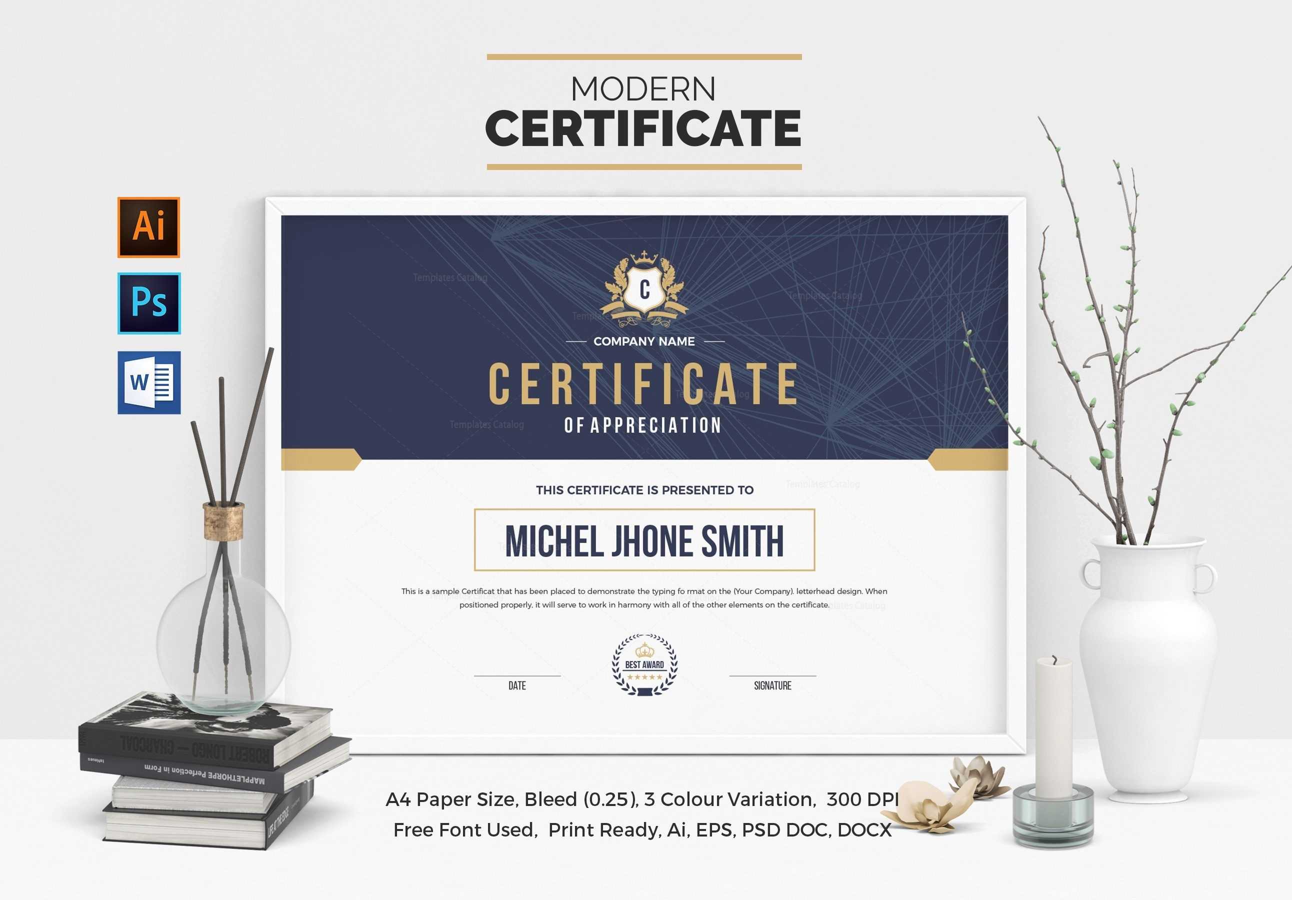 Landscape Certificate Template 000508 | Certificate Template With Regard To Landscape Certificate Templates