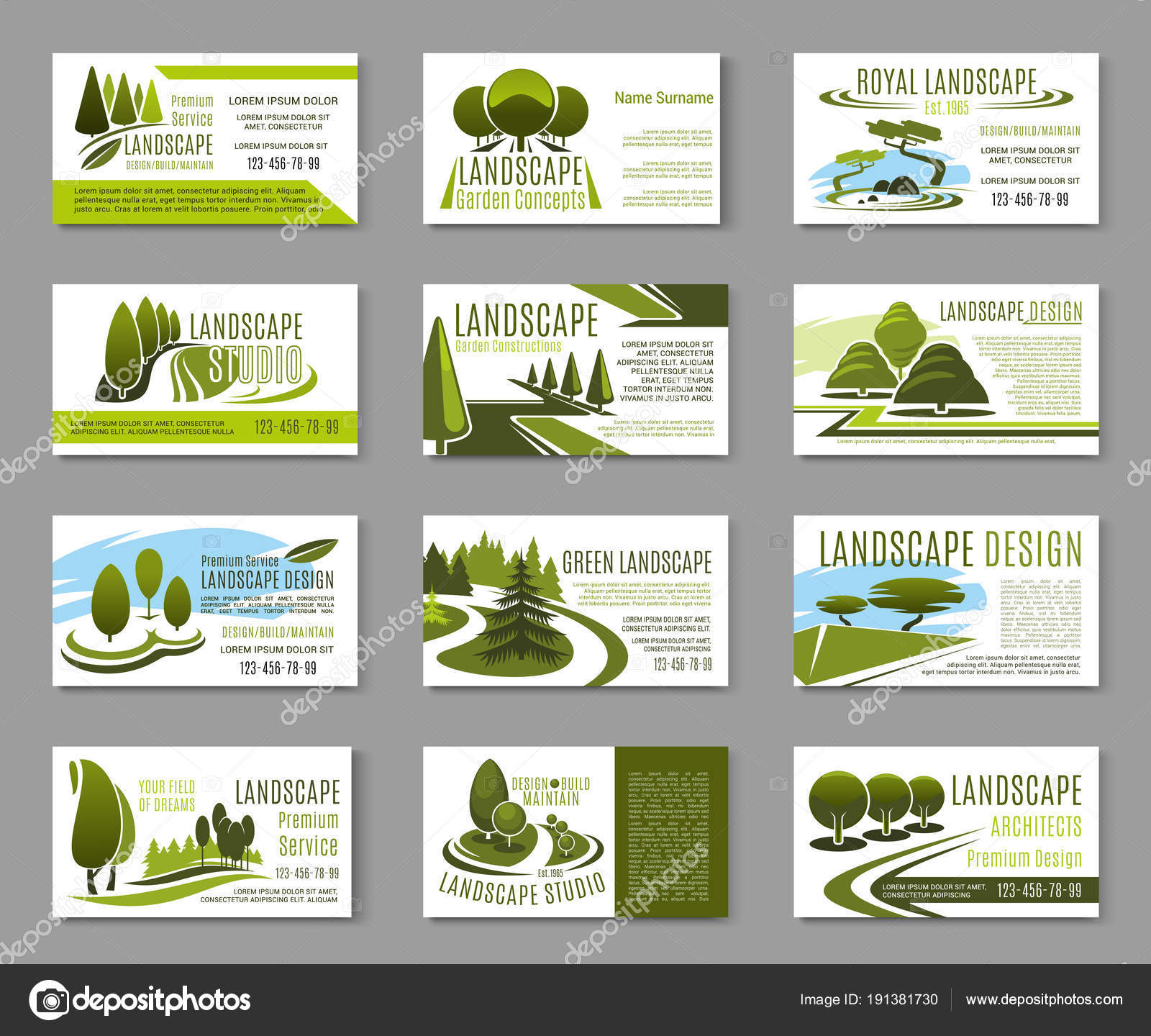 Landscape Design Business Cards | Landscape Design Studio Throughout Gardening Business Cards Templates