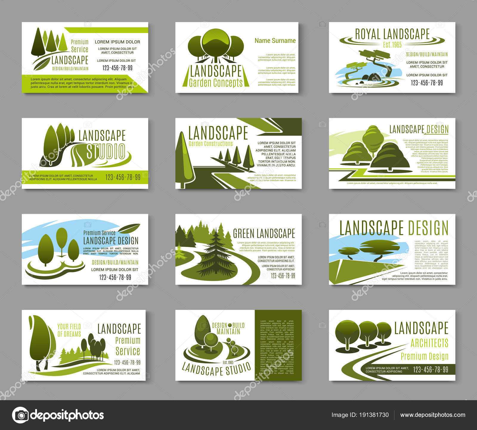 Landscape Design Business Cards | Landscape Design Studio Throughout Gardening Business Cards Templates