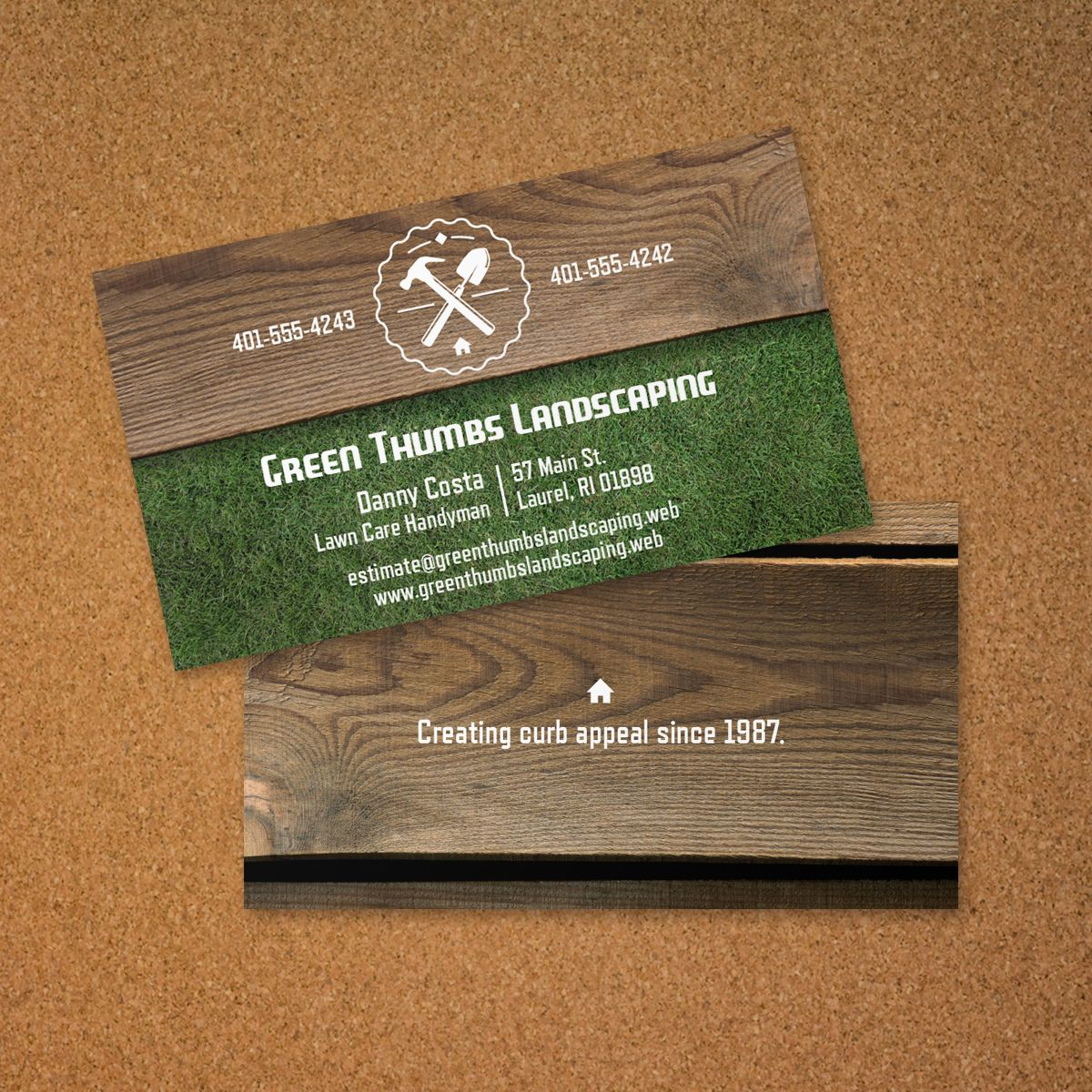 Landscaping Business Card | Vistaprint | Avery Business With Lawn Care Business Cards Templates Free