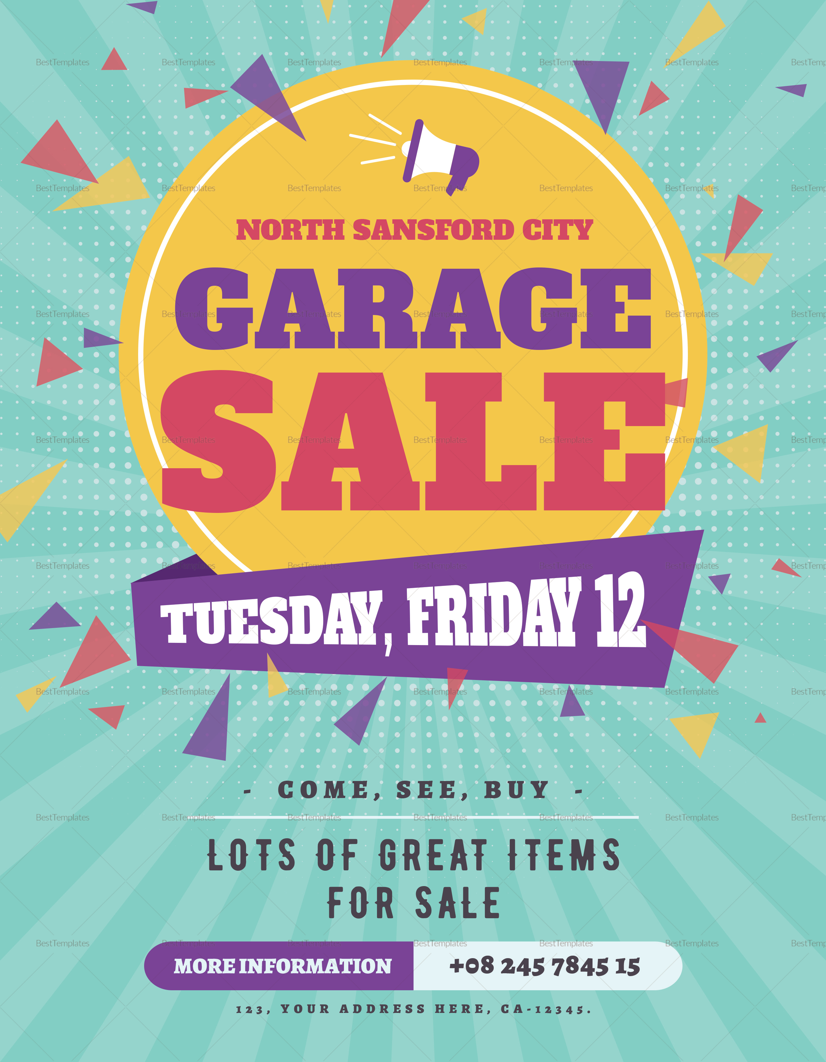 Large Garage Sale Flyer Template Pertaining To Yard Sale Flyer Template Word