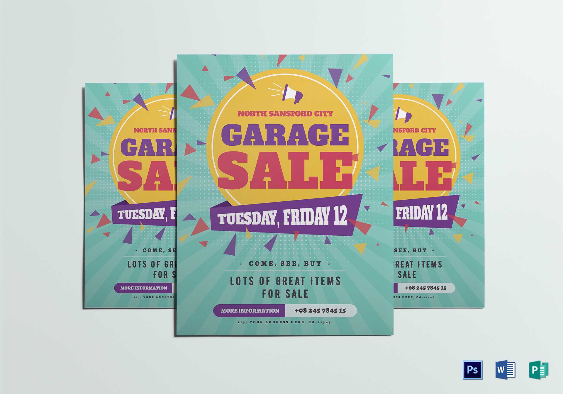 Large Garage Sale Flyer Template Throughout Yard Sale Flyer Template Word