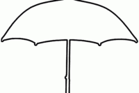 Large Umbrella Template | Umbrella Outline (Black And White throughout Blank Umbrella Template