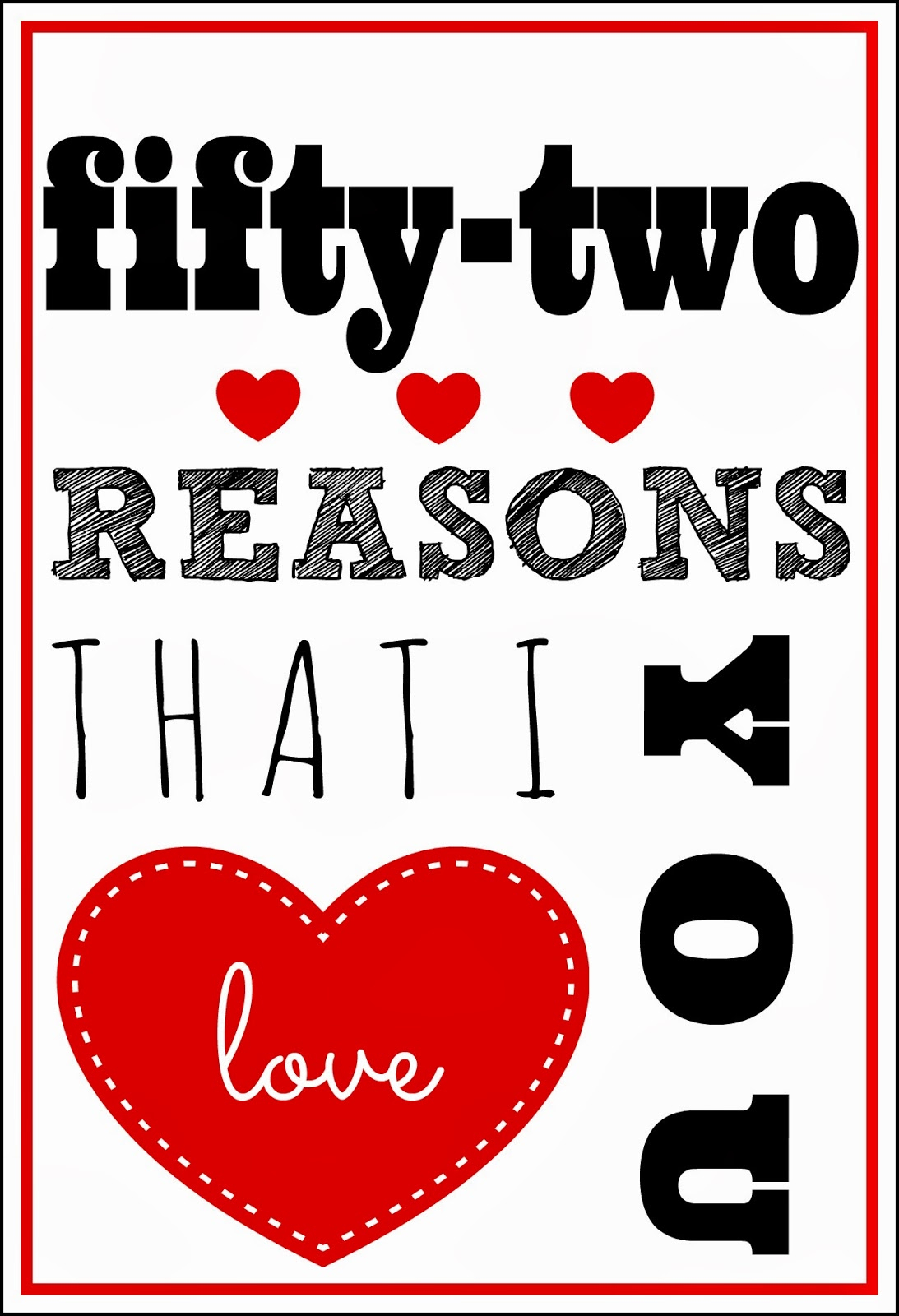 Larissa Another Day: 52 Reasons I Love You Printable (A With 52 Reasons Why I Love You Cards Templates