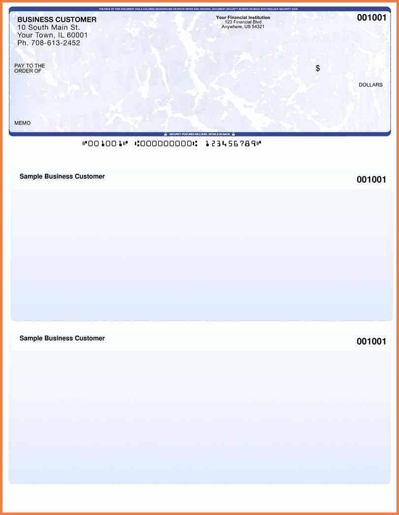 Laser Puter Checks With Regard To Blank Business Check Template Word