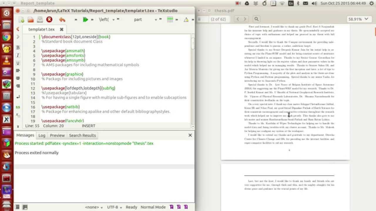 Latex Programming : 053 : Making Your Own Thesis/report Template Part 1 Of 4 Pertaining To Latex Template For Report