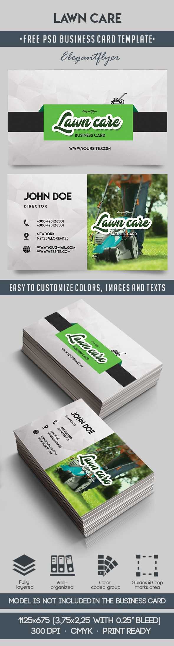 Lawn Care – Free Business Card Templates Psd Regarding Lawn Care Business Cards Templates Free