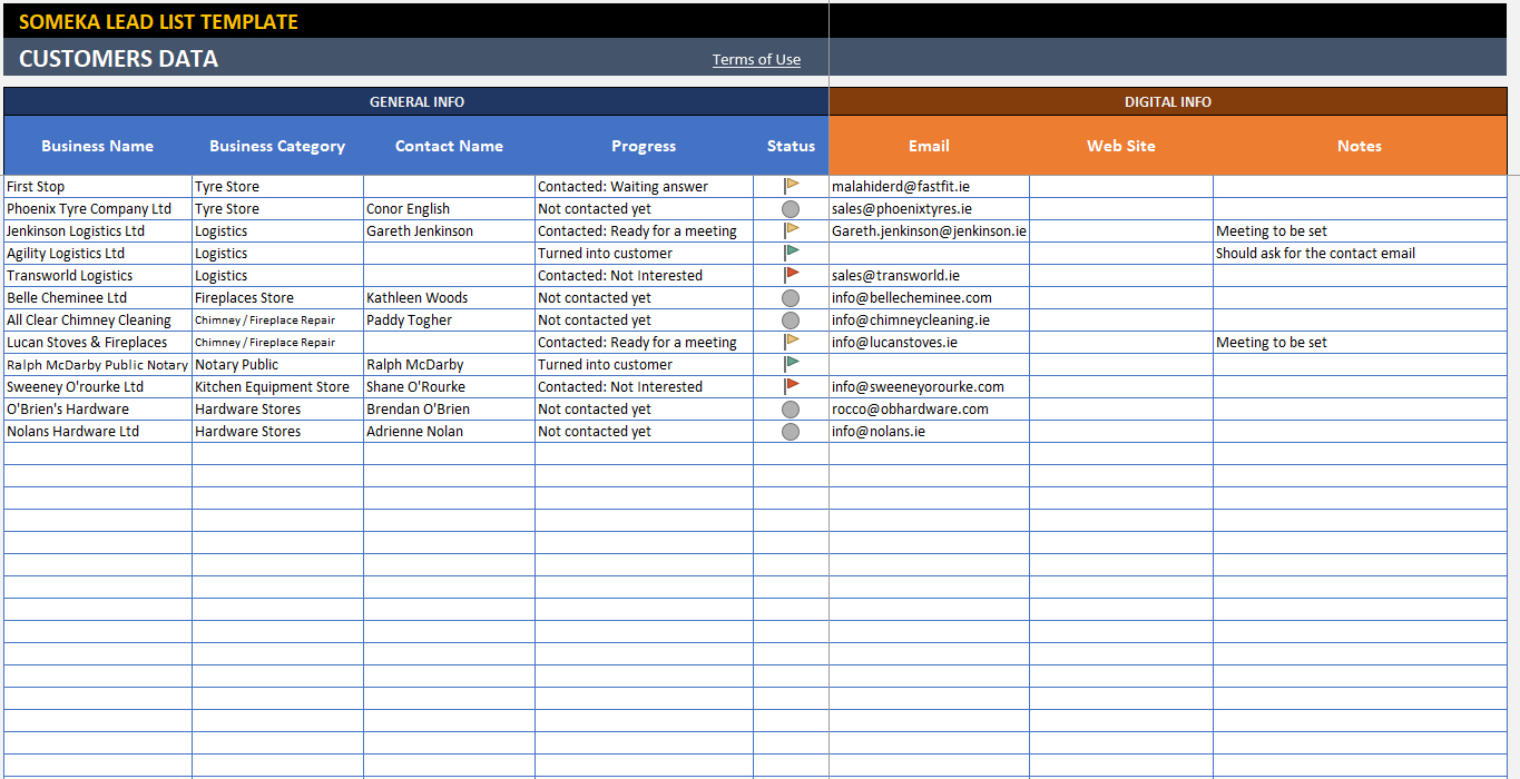 Lead List Template Within Sales Lead Report Template