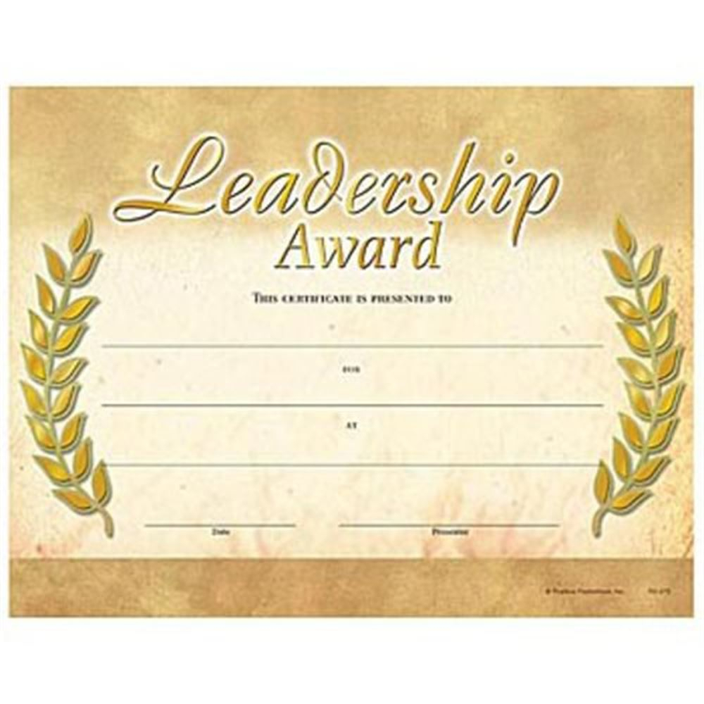 Leadership Award Gold Foil Stamped Certificates Regarding Leadership Award Certificate Template