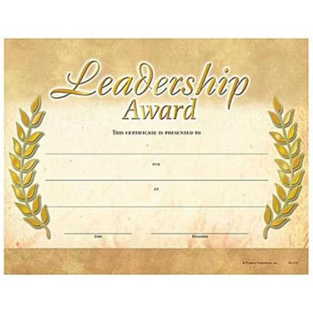 Leadership Award Gold Foil Stamped Certificates Regarding Leadership Award Certificate Template