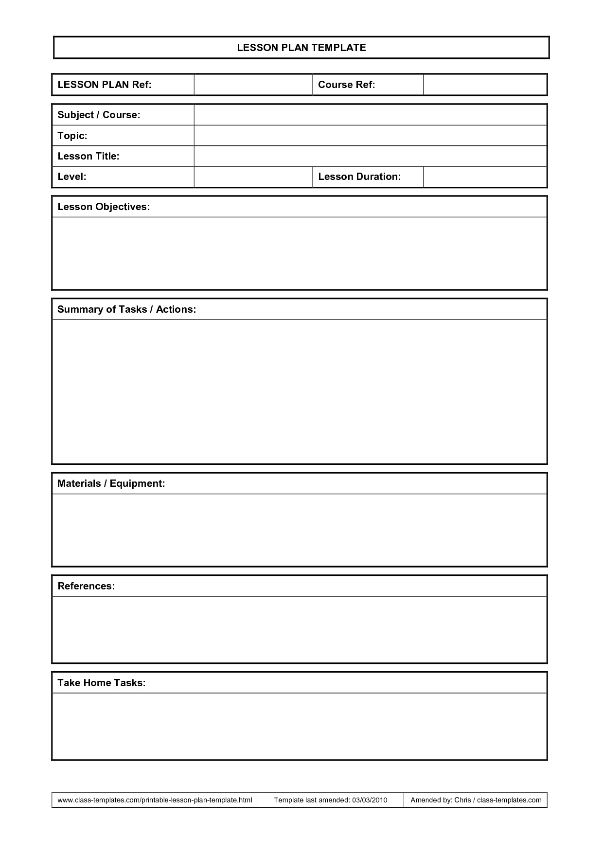 Lesson Plan Template … | Teaching Ideas | Lesson Plan Format With Regard To Blank Unit Lesson Plan Template