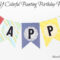 Let's Make It Lovely: Diy Colorful Bunting Birthday Banner With Regard To Diy Party Banner Template