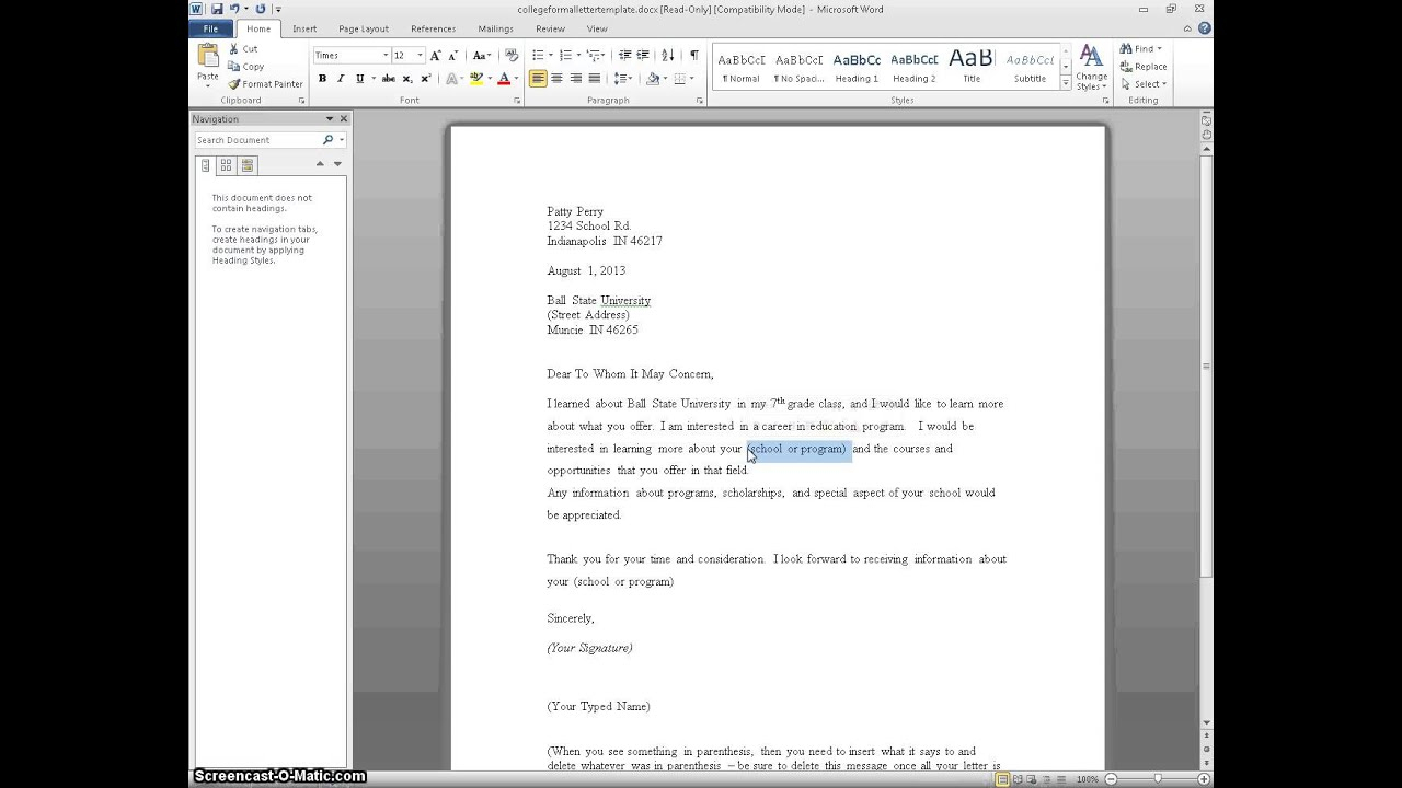 Letter Of Interest With Regard To Letter Of Interest Template Microsoft Word