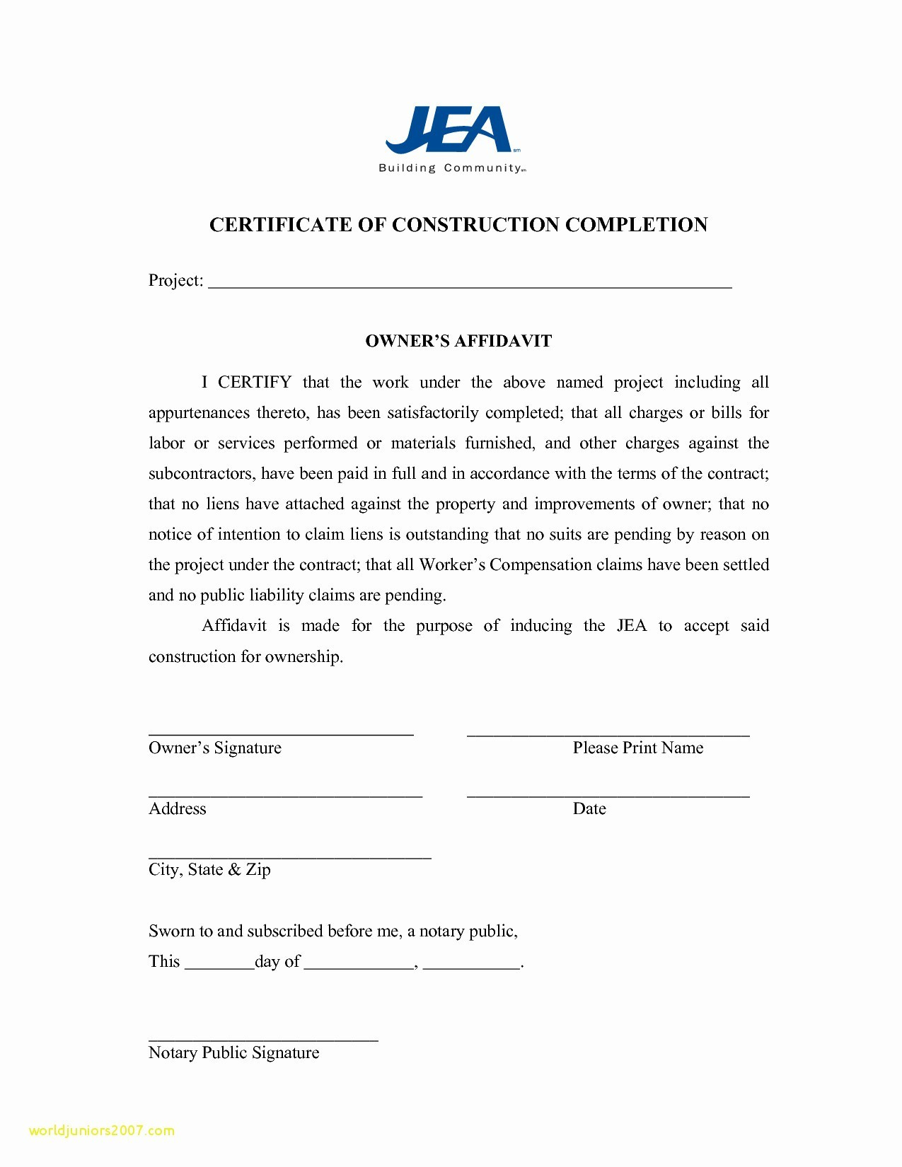 Letter Of Substantial Completion Template Examples | Letter With Regard To Jct Practical Completion Certificate Template