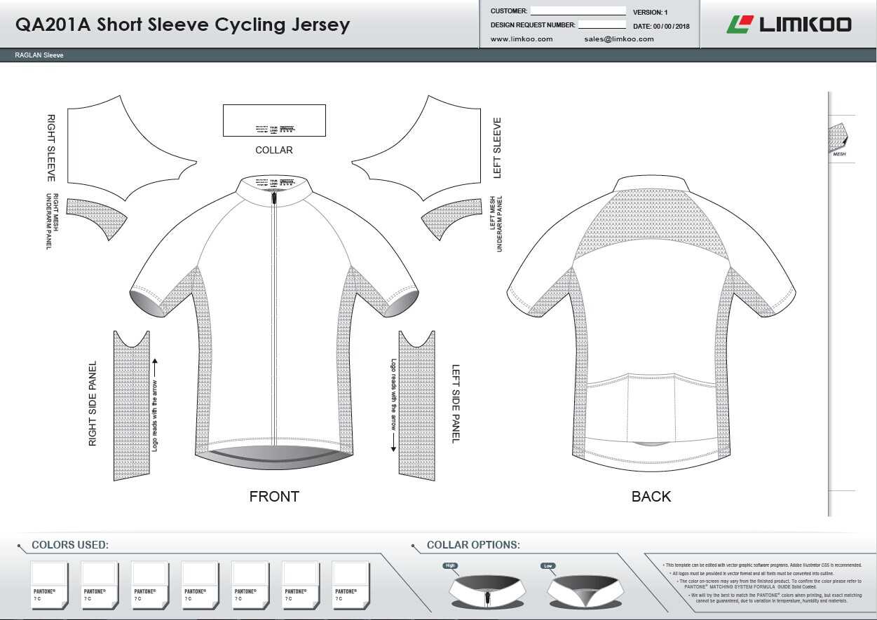 Limkoo With Regard To Blank Cycling Jersey Template