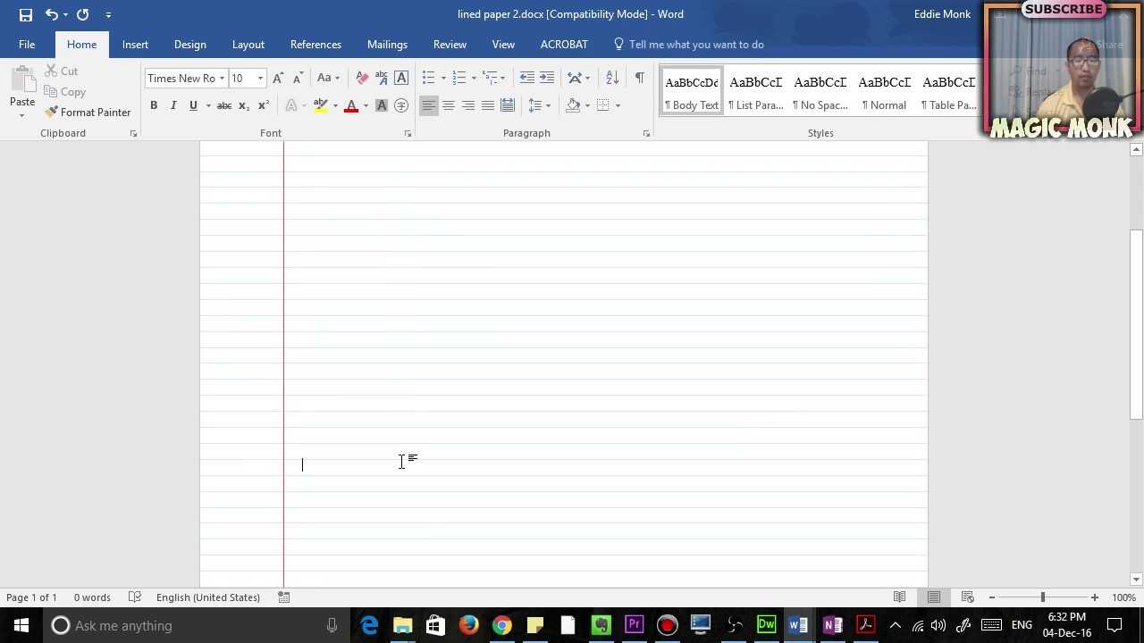 Lined Paper In Microsoft Word, Pdf Pertaining To Microsoft Word Lined Paper Template