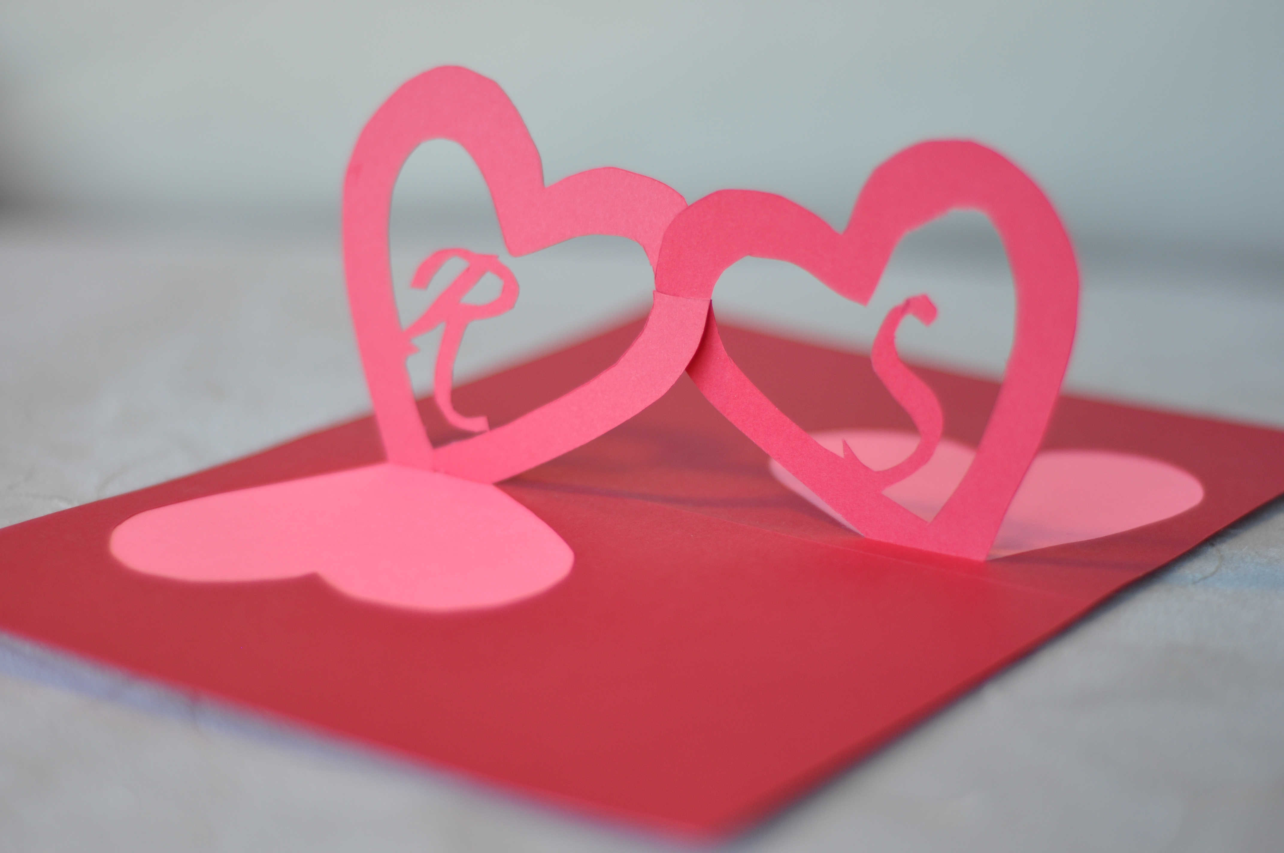 Linked Hearts Pop Up Card Template Regarding Pop Out Heart Card Template