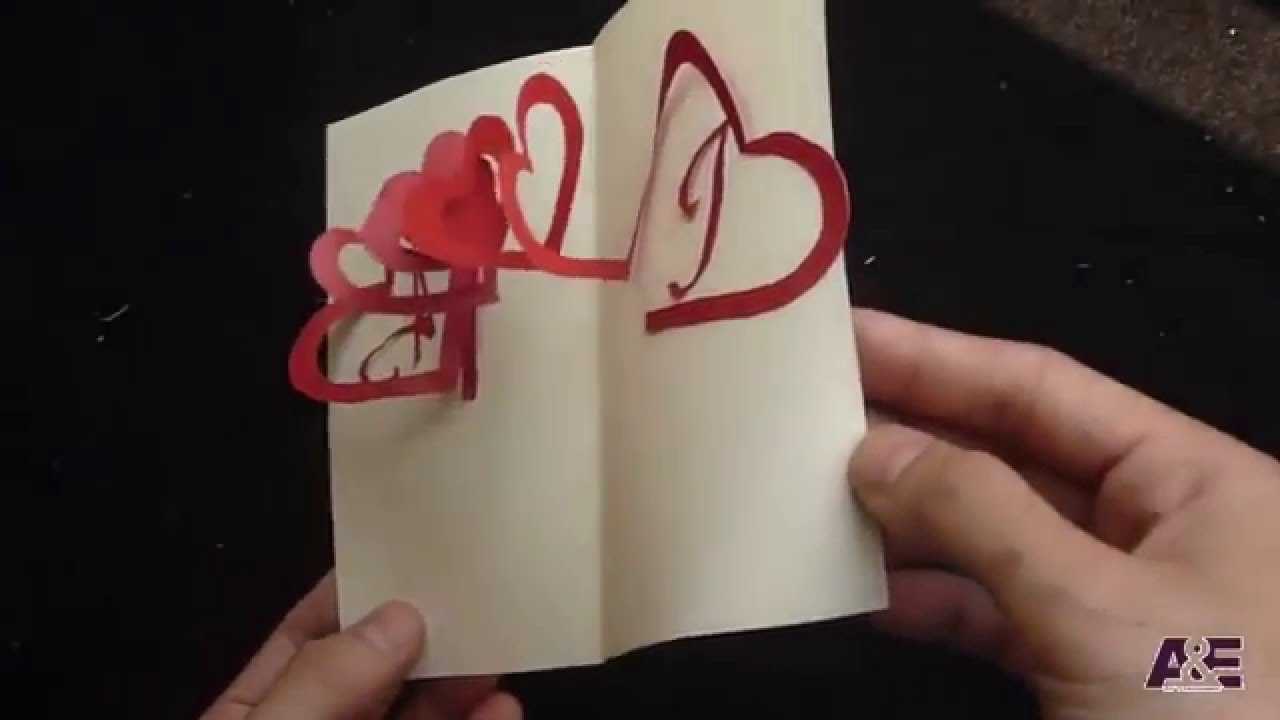 Linked Spiral Hearts – Valentine's Day Pop Up Card Tutorial | Free Pattern Within Heart Pop Up Card Template Free