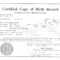 Live Birth Certificate Debt Loan Payoff Of Template With Official Birth Certificate Template