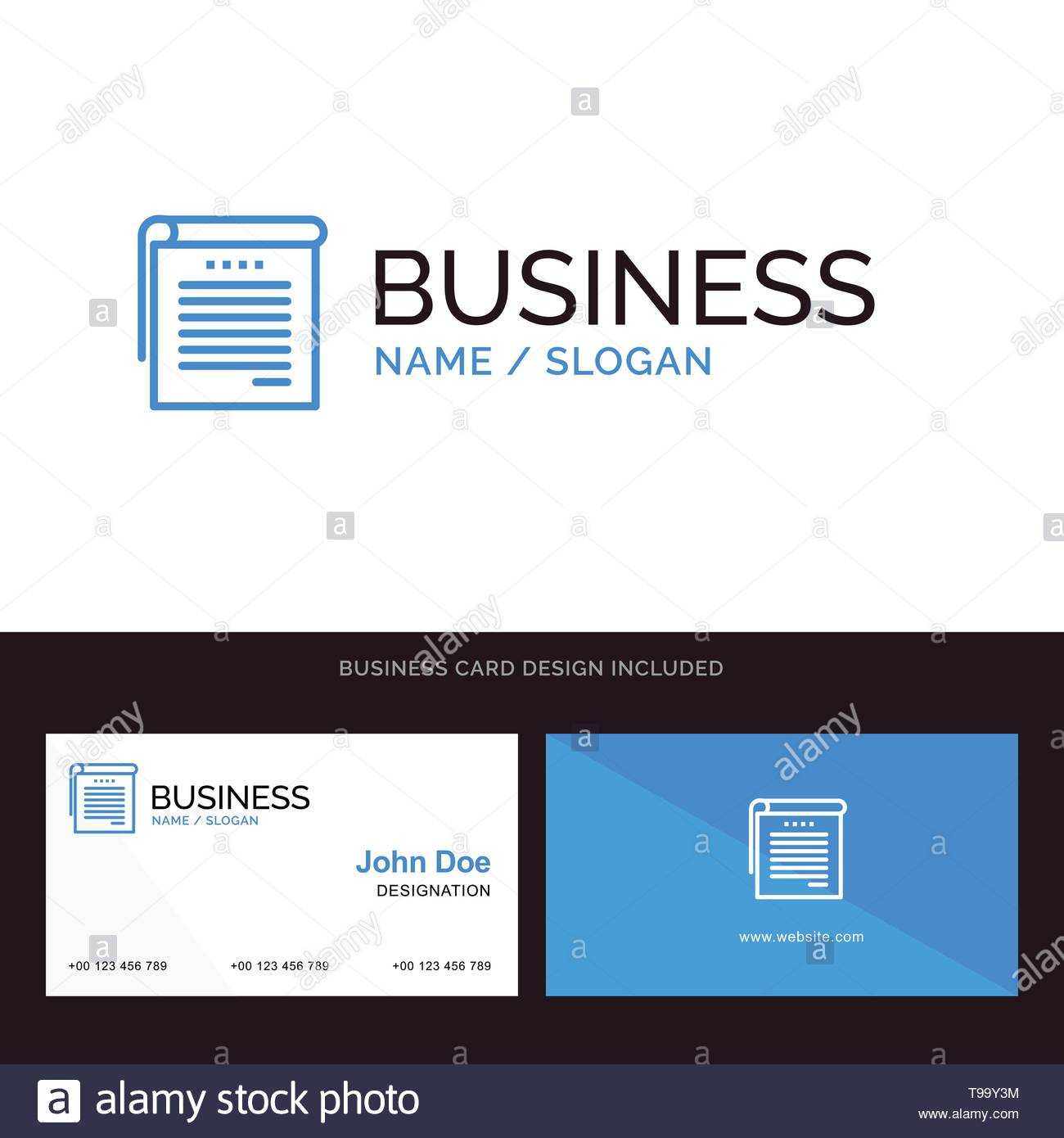 Logo And Business Card Template For Student, Notes, Books For Student Business Card Template