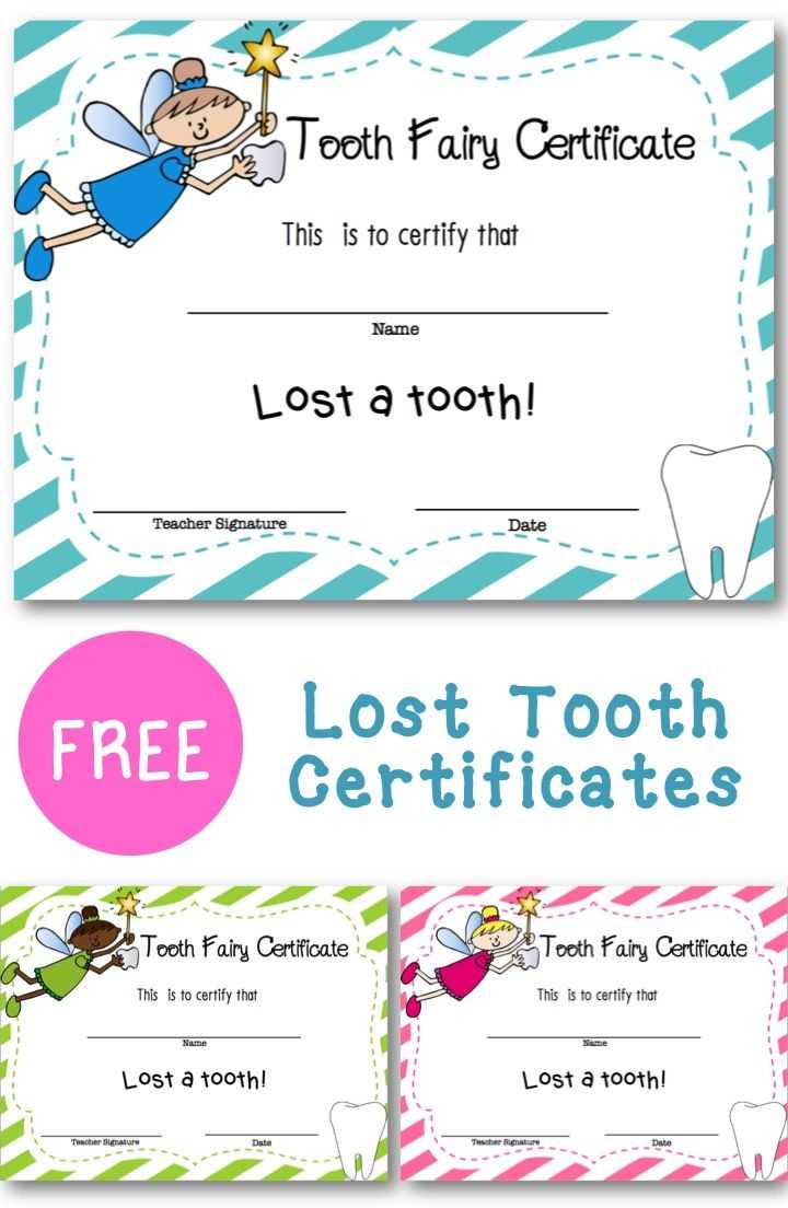 Lost Tooth Certificate | Tooth Fairy Certificate, Teaching With Free Tooth Fairy Certificate Template