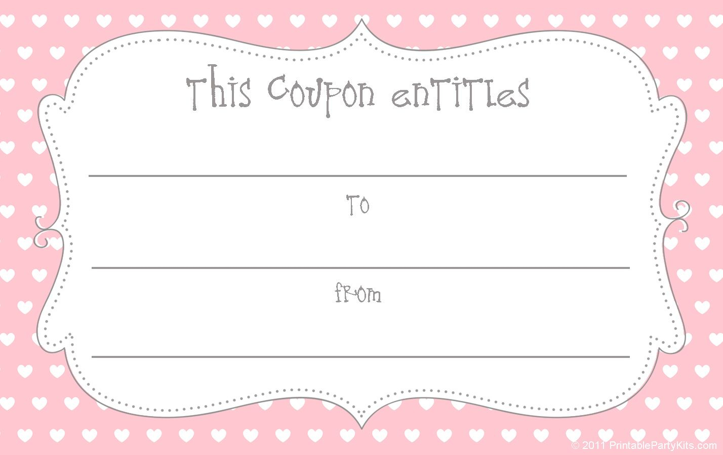 Love Coupon Printable | Valentines Day Ideas | Free Coupon With Regard To Love Certificate Templates