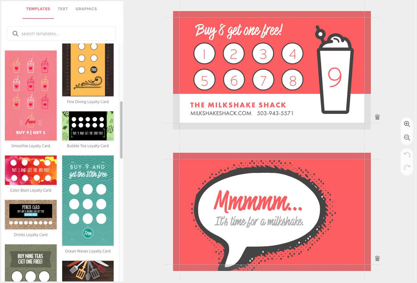 Loyalty Card Maker, Custom Punch Cards - Musthavemenus Pertaining To Frequent Diner Card Template