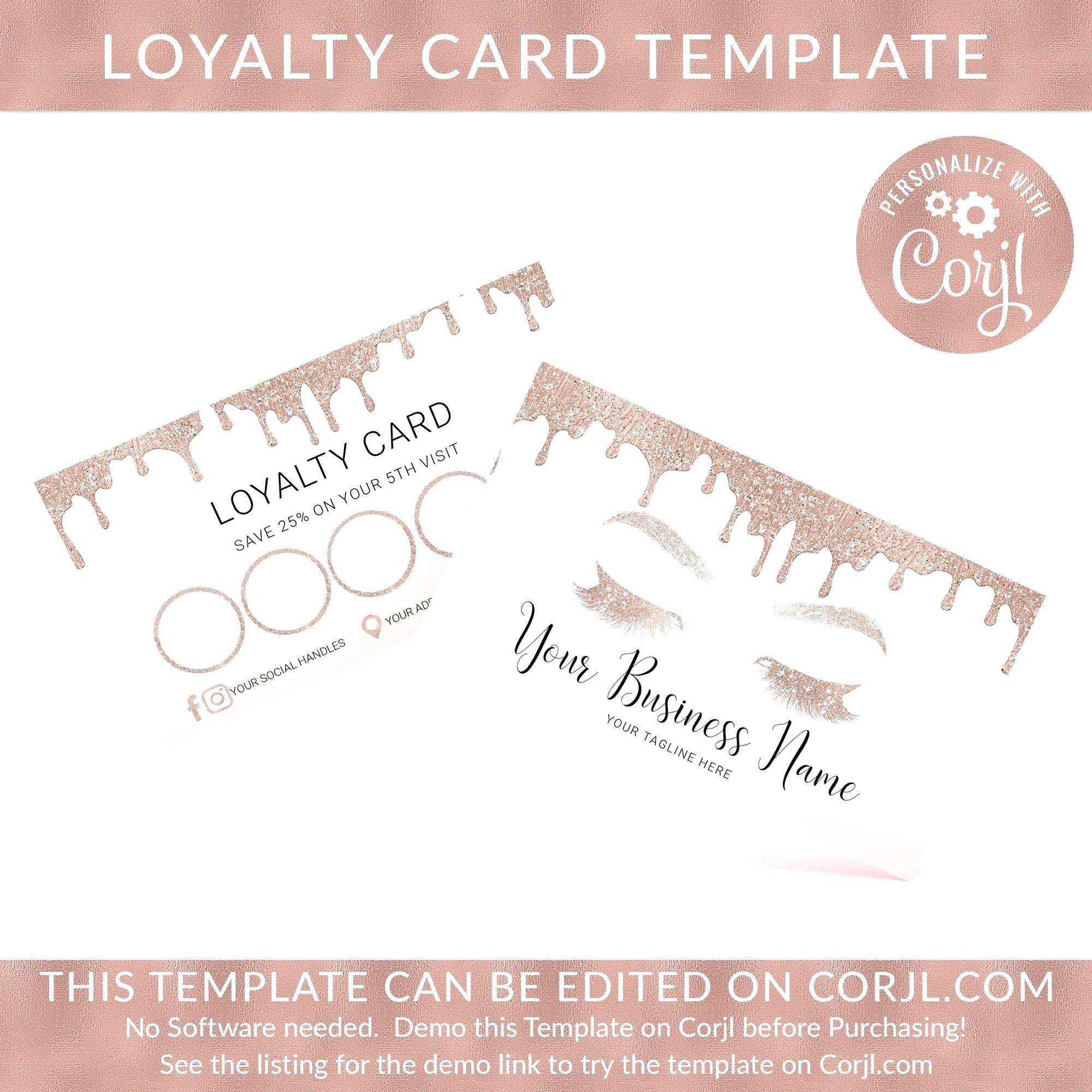 Loyalty Card Template Custom Lash Referral Logo Design Pertaining To Referral Card Template