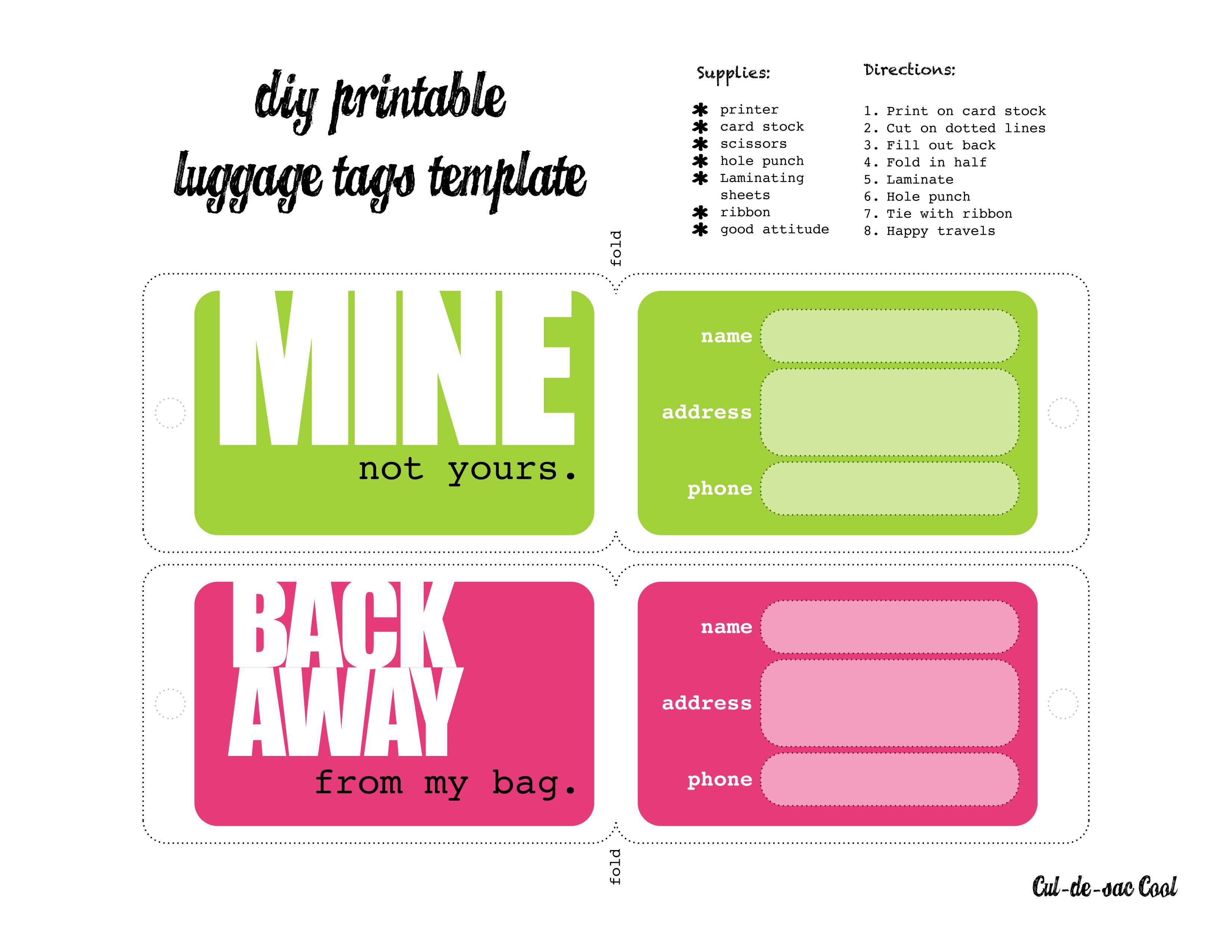 Luggage Tag Template Microsoft Word In Blank Luggage Tag Template