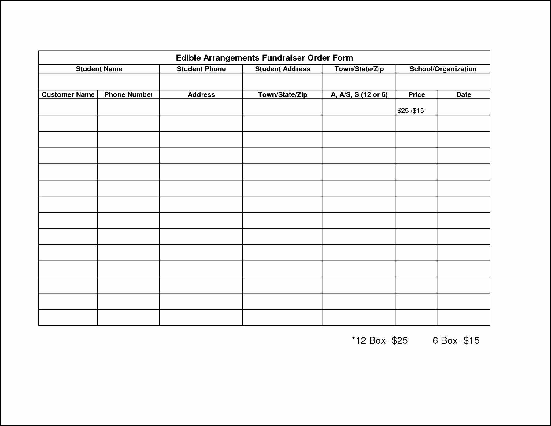 Luxury 12 T Shirt Order Forms Templates – Culturatti Throughout Blank Fundraiser Order Form Template