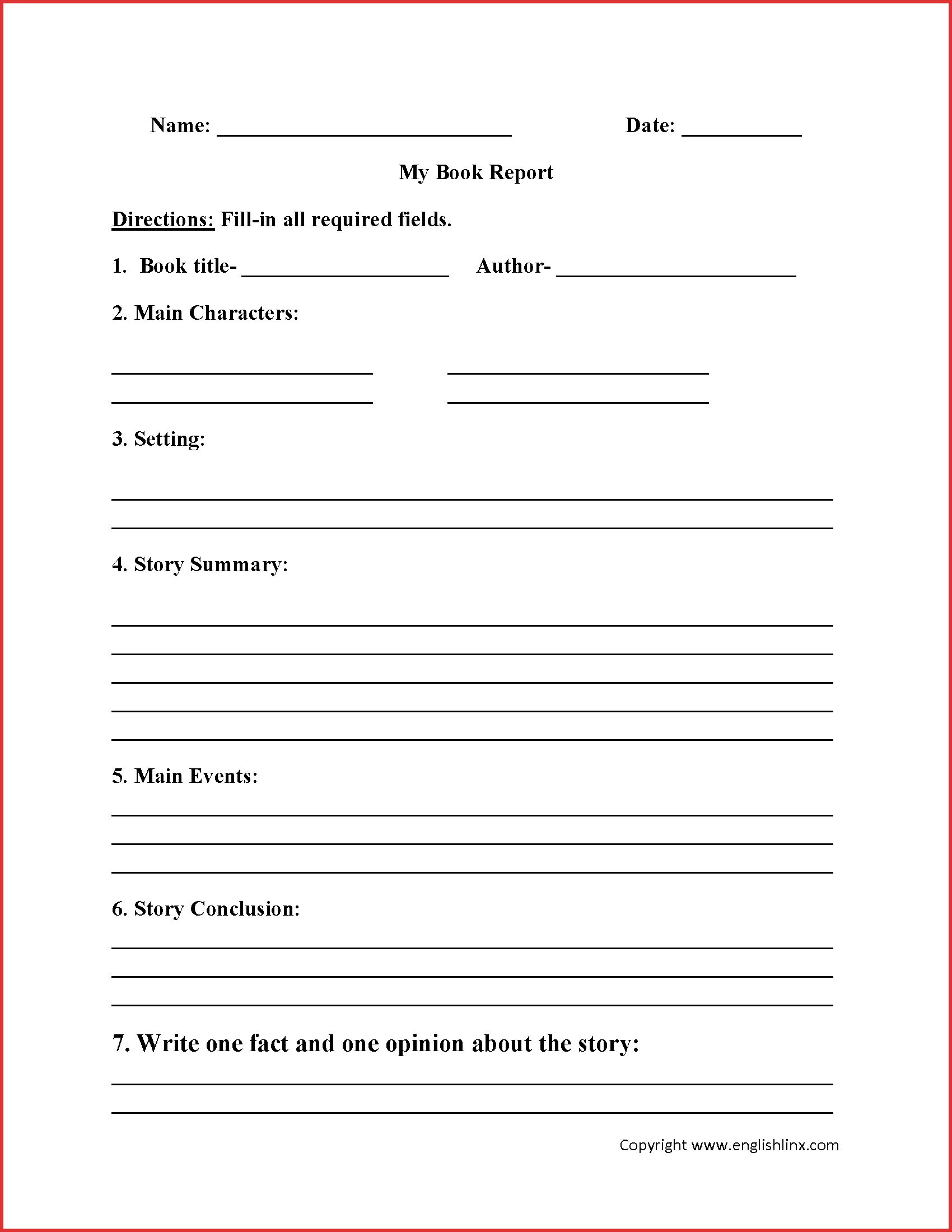 Luxury 3Rd Grade Book Report | Job Latter Regarding Book Report Template 5Th Grade