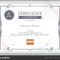 Luxury Certificate Template With Elegant Border Frame Within Commemorative Certificate Template