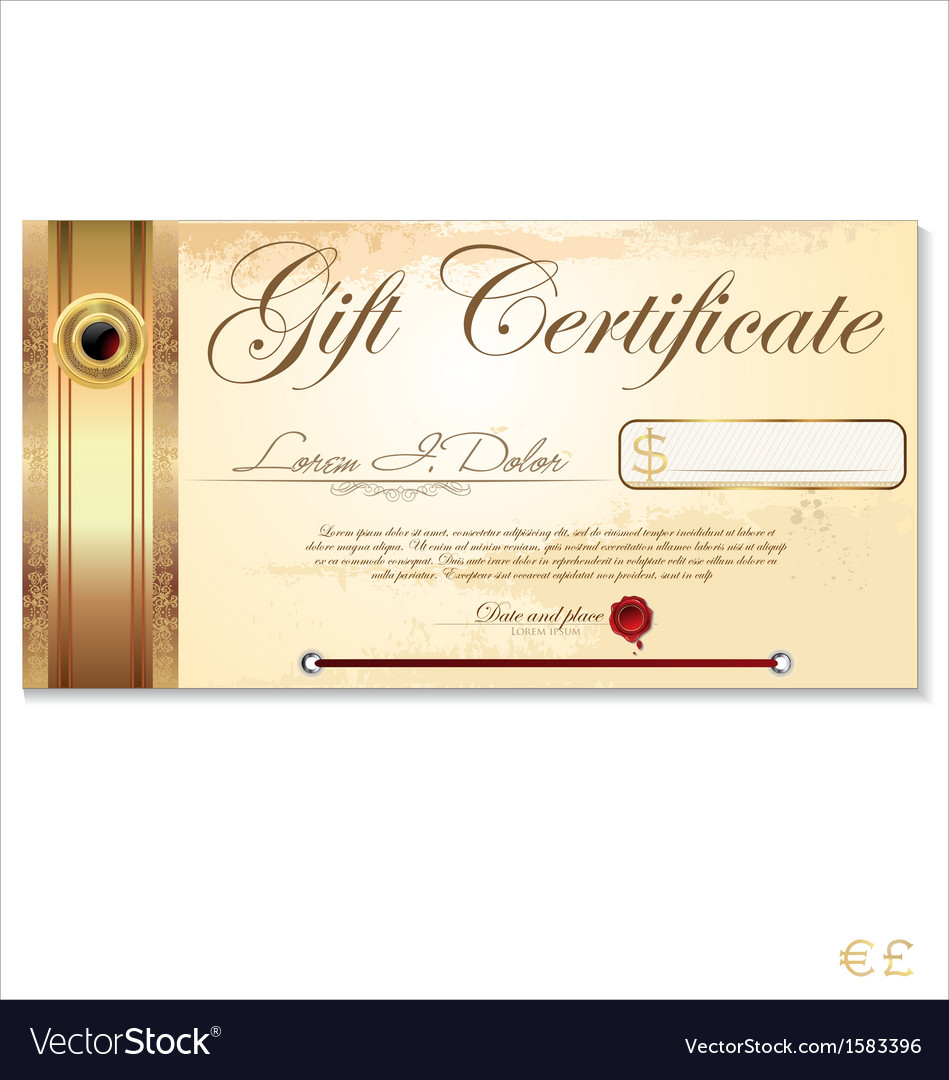 Luxury Gift Certificate Template Intended For Gift Certificate Log Template