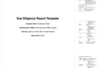 M&amp;a Due Diligence Report [Sample Template + Excel Checklist] pertaining to Vendor Due Diligence Report Template