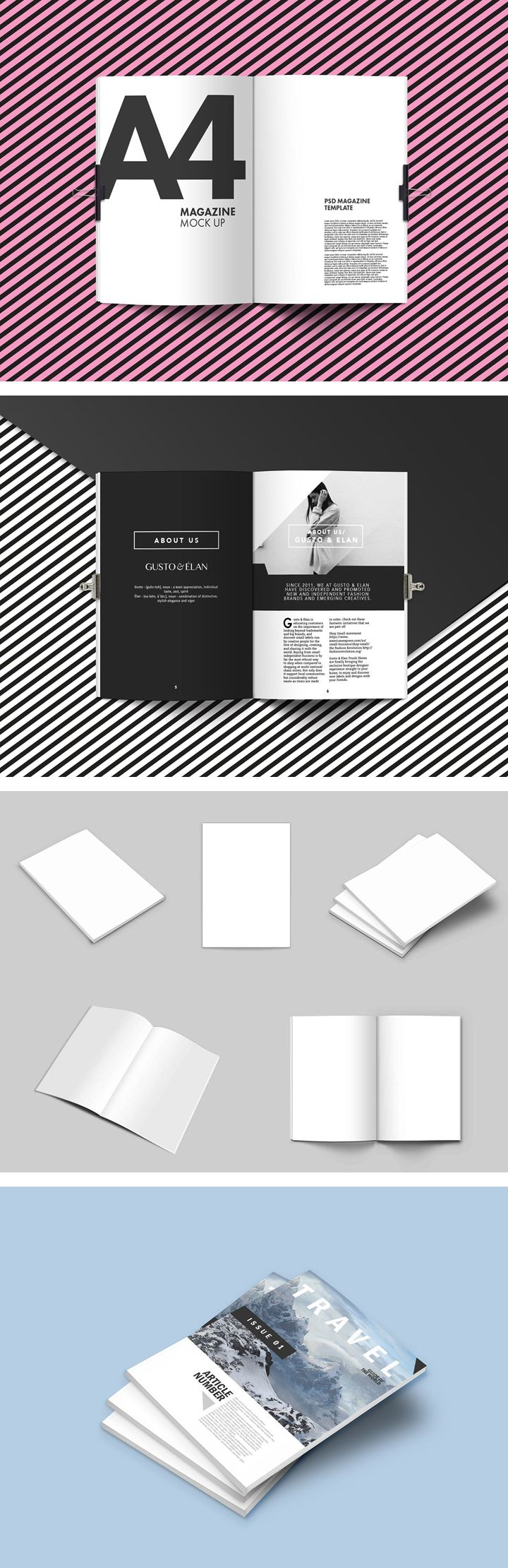 Magazine Mockups | Free: Design Elements Intended For Blank Magazine Template Psd