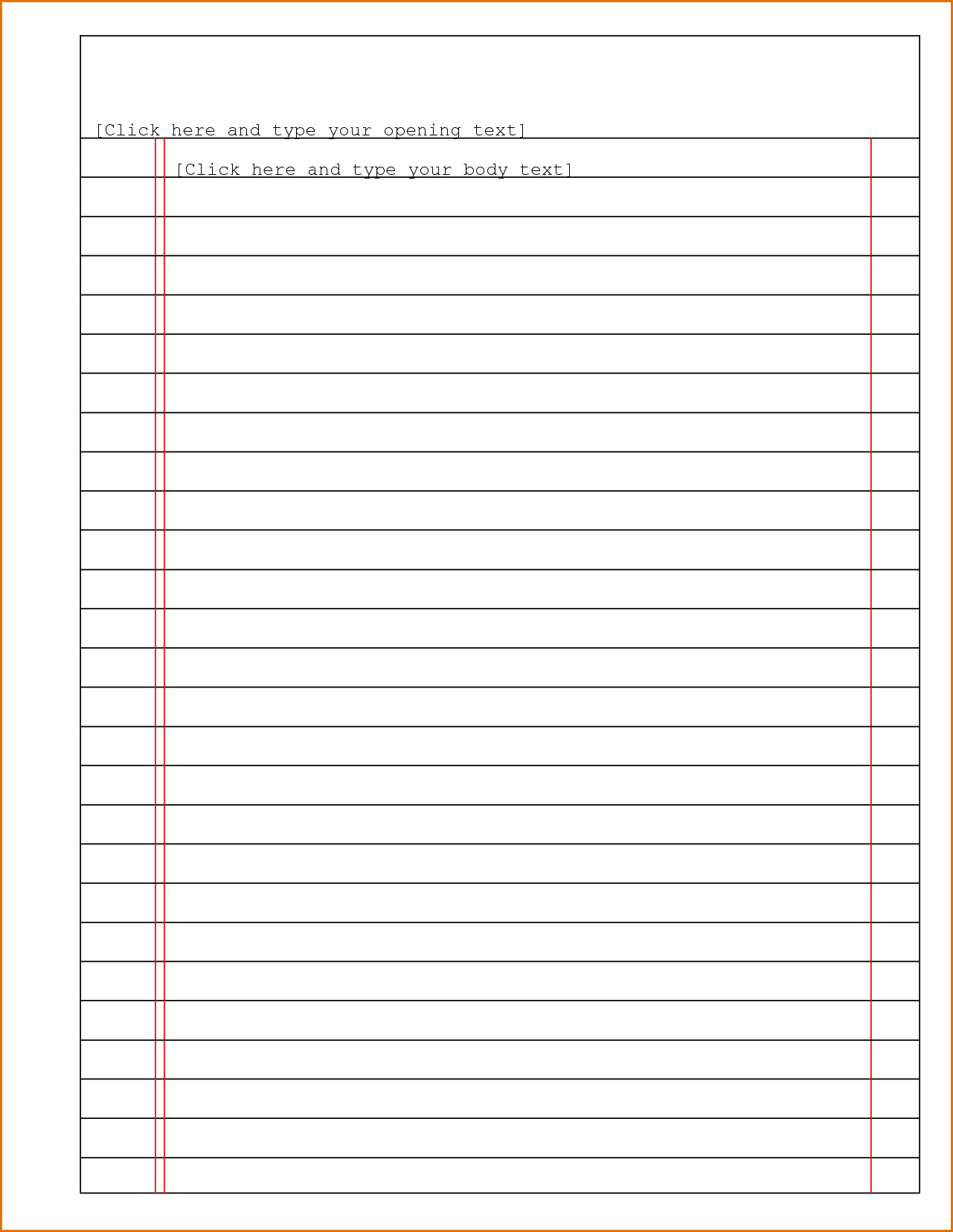 Make Lined Paper How To Make Google Docs Lined Paper For College Ruled Lined Paper Template Word 2007