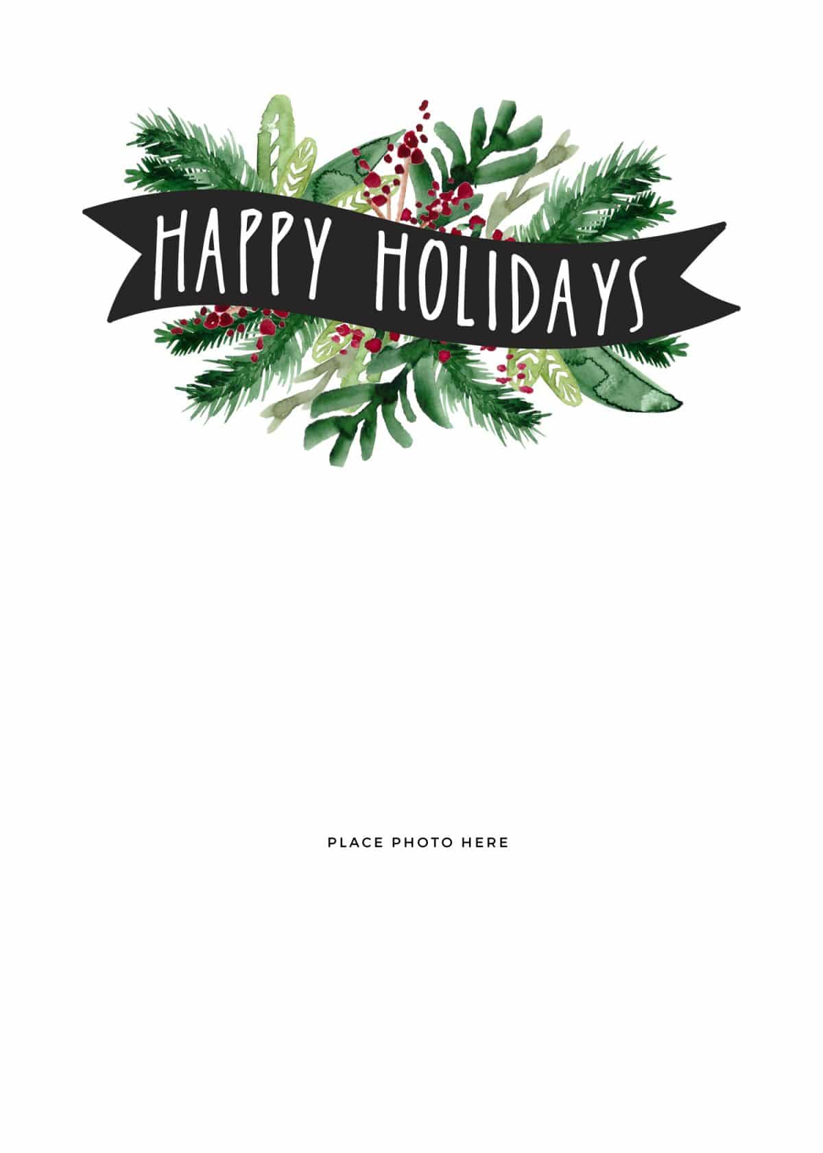 Make Your Own Photo Christmas Cards (For Free!) - Somewhat Throughout Happy Holidays Card Template
