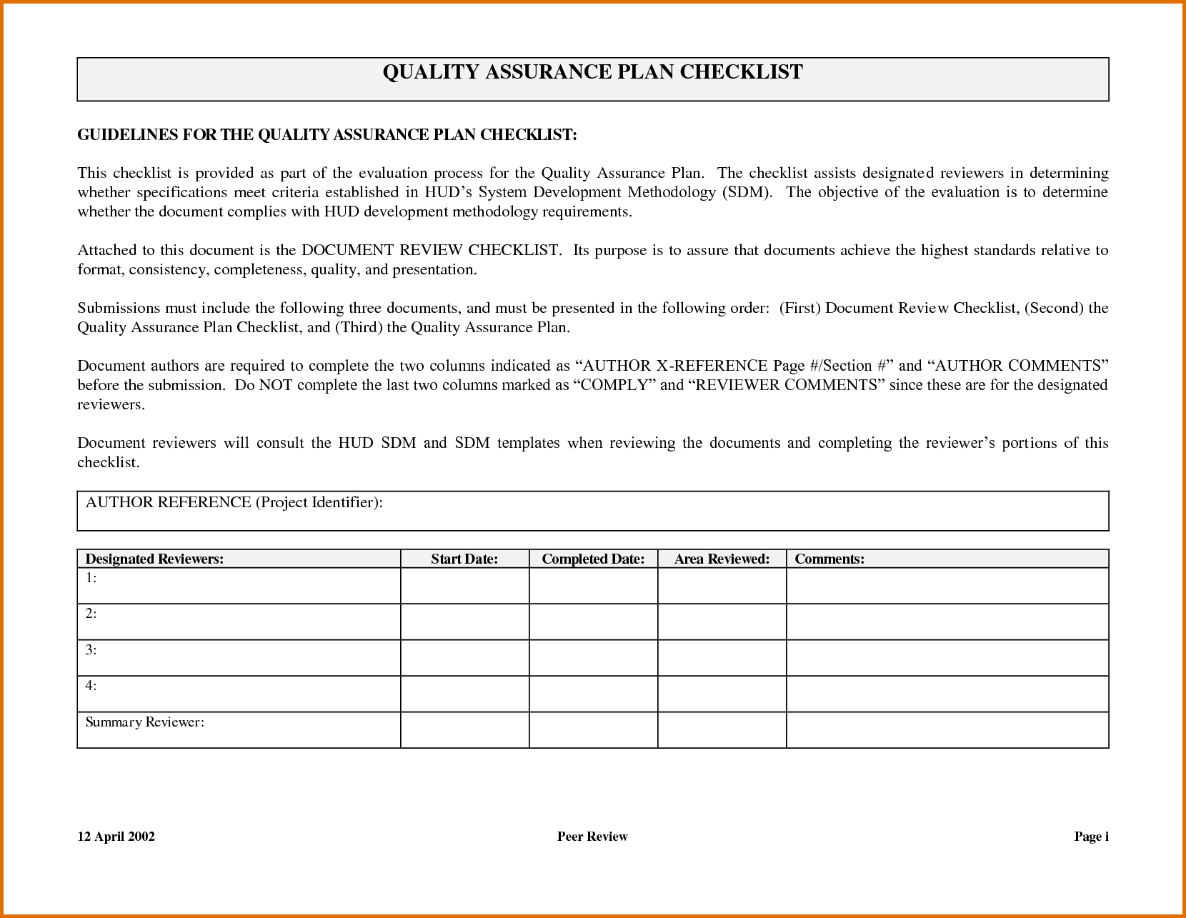 Management Plans Project Quality Plan Template A C2 88 9A Pertaining To Software Quality Assurance Report Template