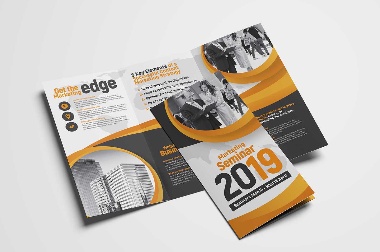 Marketing Seminar Tri Fold Brochure Template – Psd, Ai & Vector For Brochure 3 Fold Template Psd