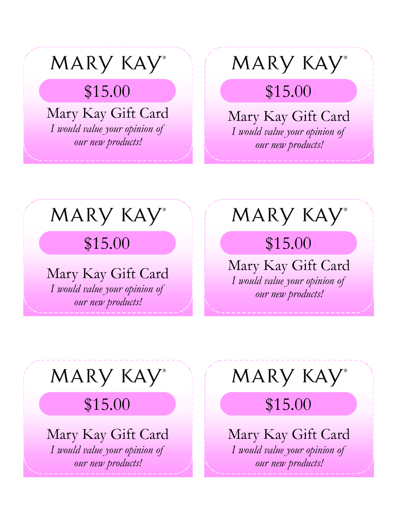 Mary Kay Birthday Certificates | Mary Kay Gift Card I Would Within Mary Kay Gift Certificate Template