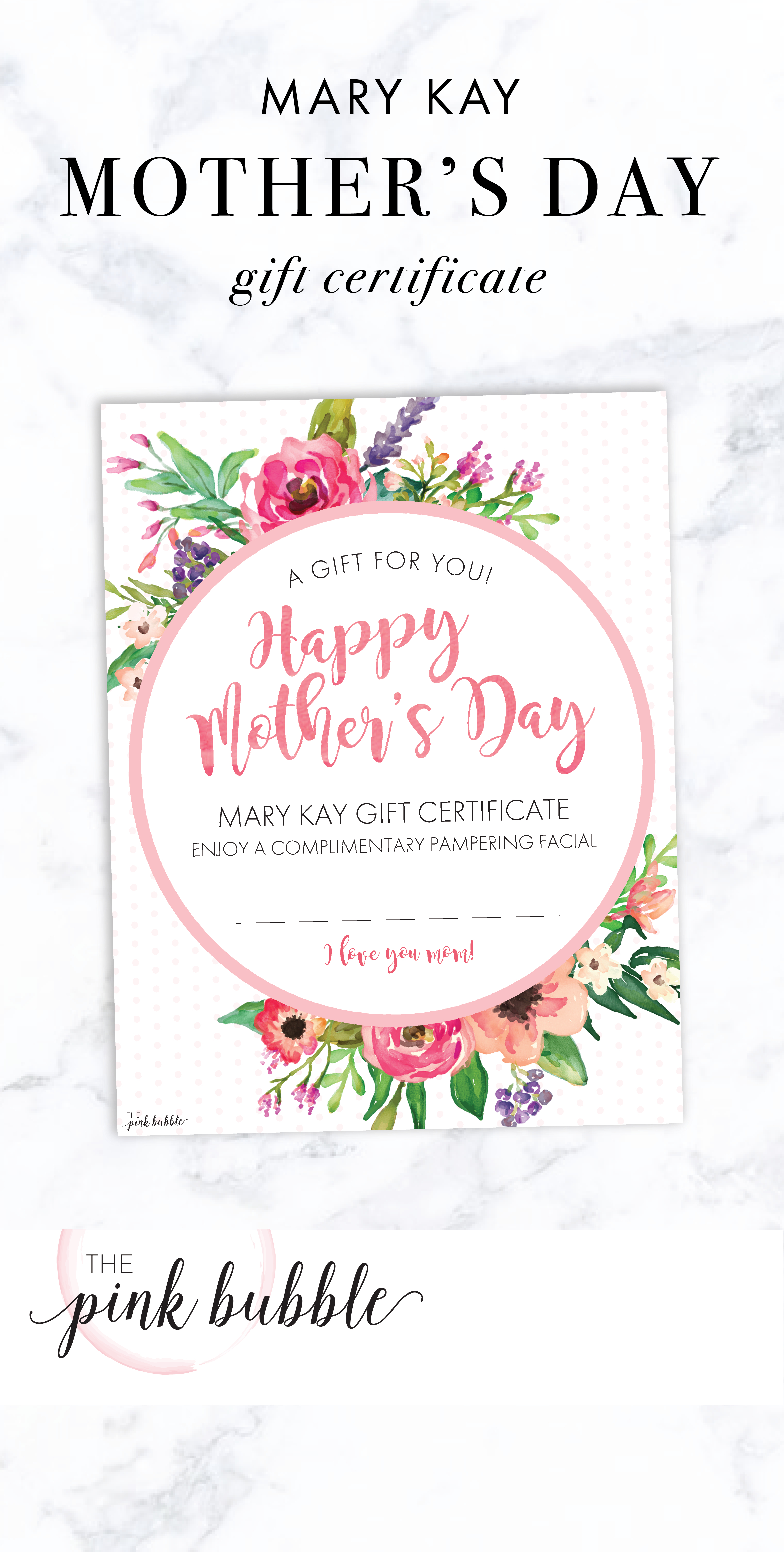 Mary Kay Mother's Day Gift Certificate! Find It Only At Www Within Mary Kay Gift Certificate Template
