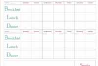 Meal Plan Template Word Unique Free Download Weekly Meal throughout Weekly Meal Planner Template Word