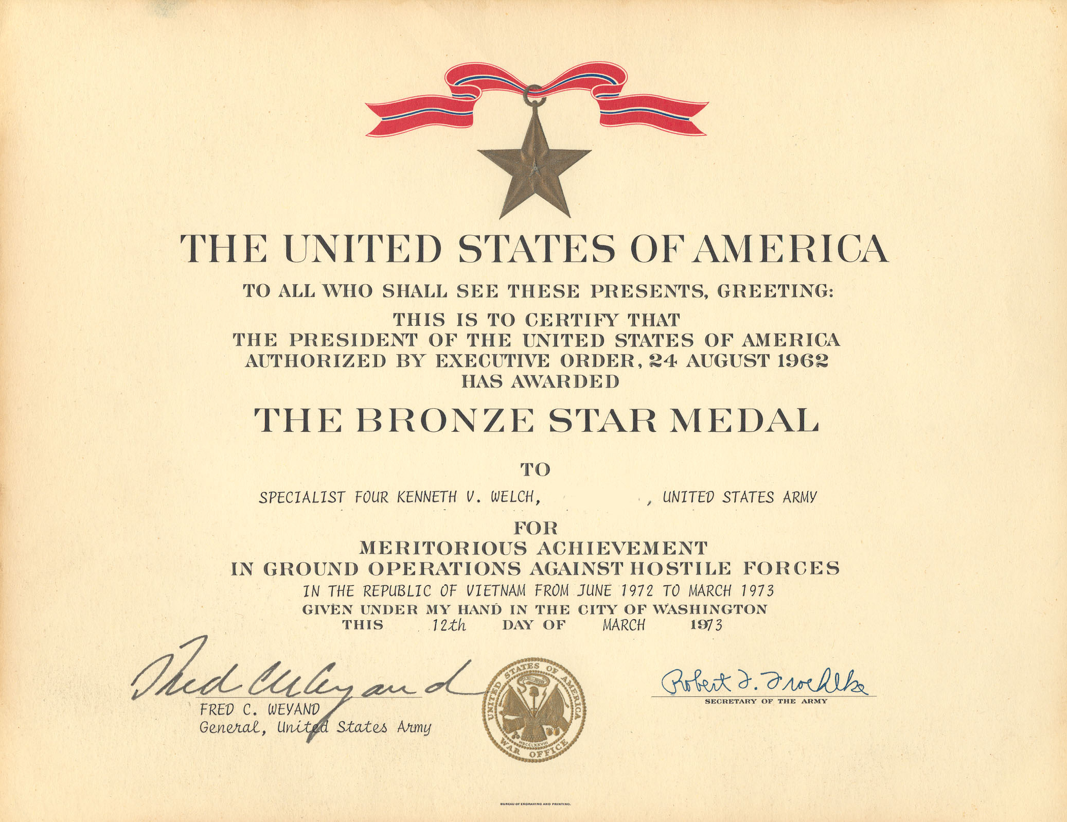 Medals For Army Good Conduct Medal Certificate Template