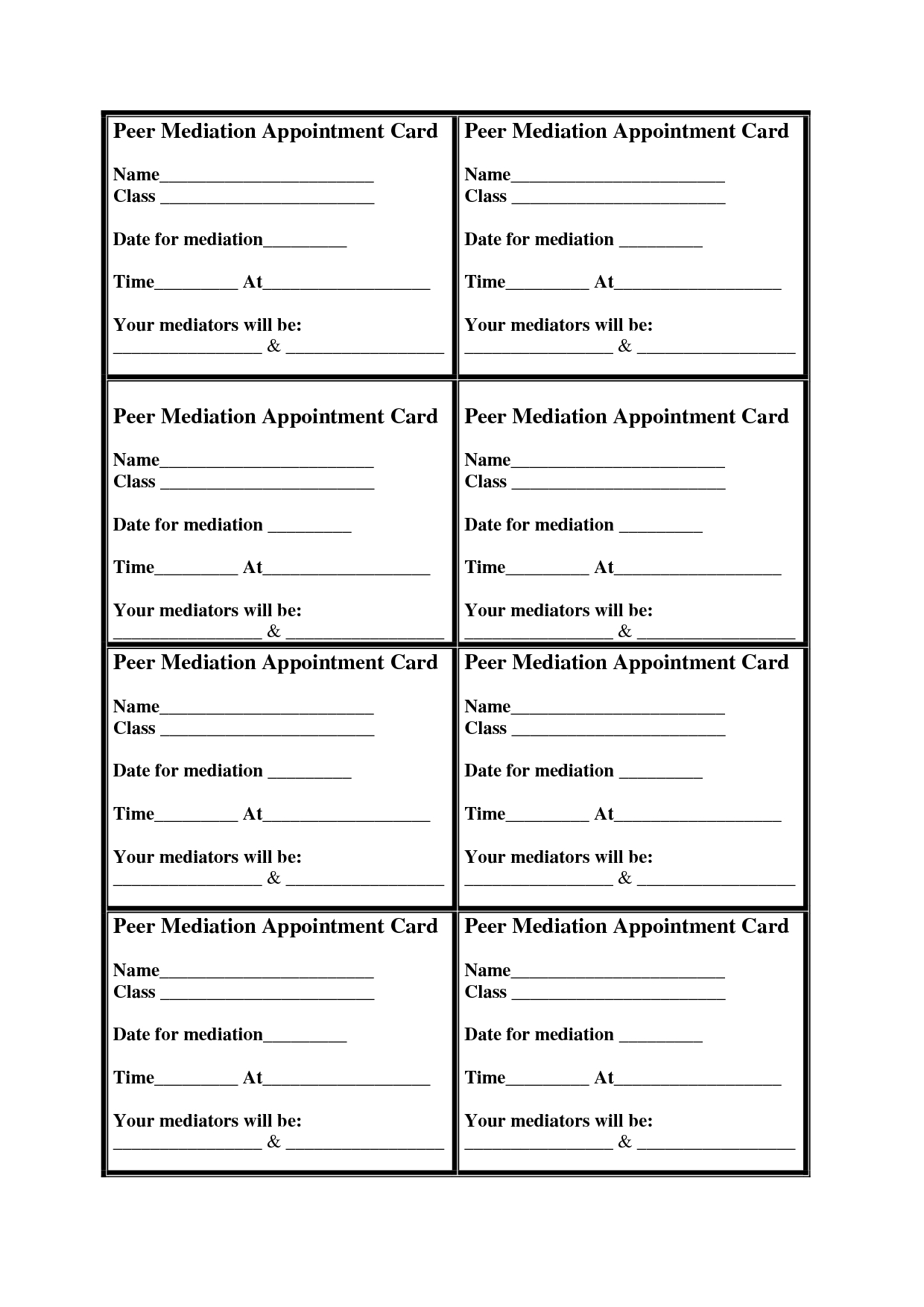 Medical Appointment Cards Templates Pertaining To Appointment Card Template Word